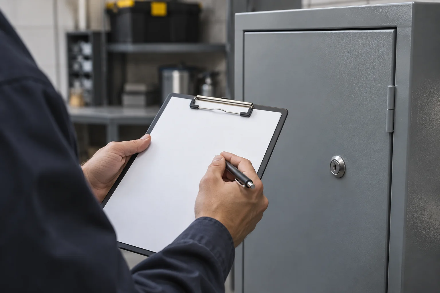 Inspection paperwork arranged on a desk — illustration for Adelaide locksmith services