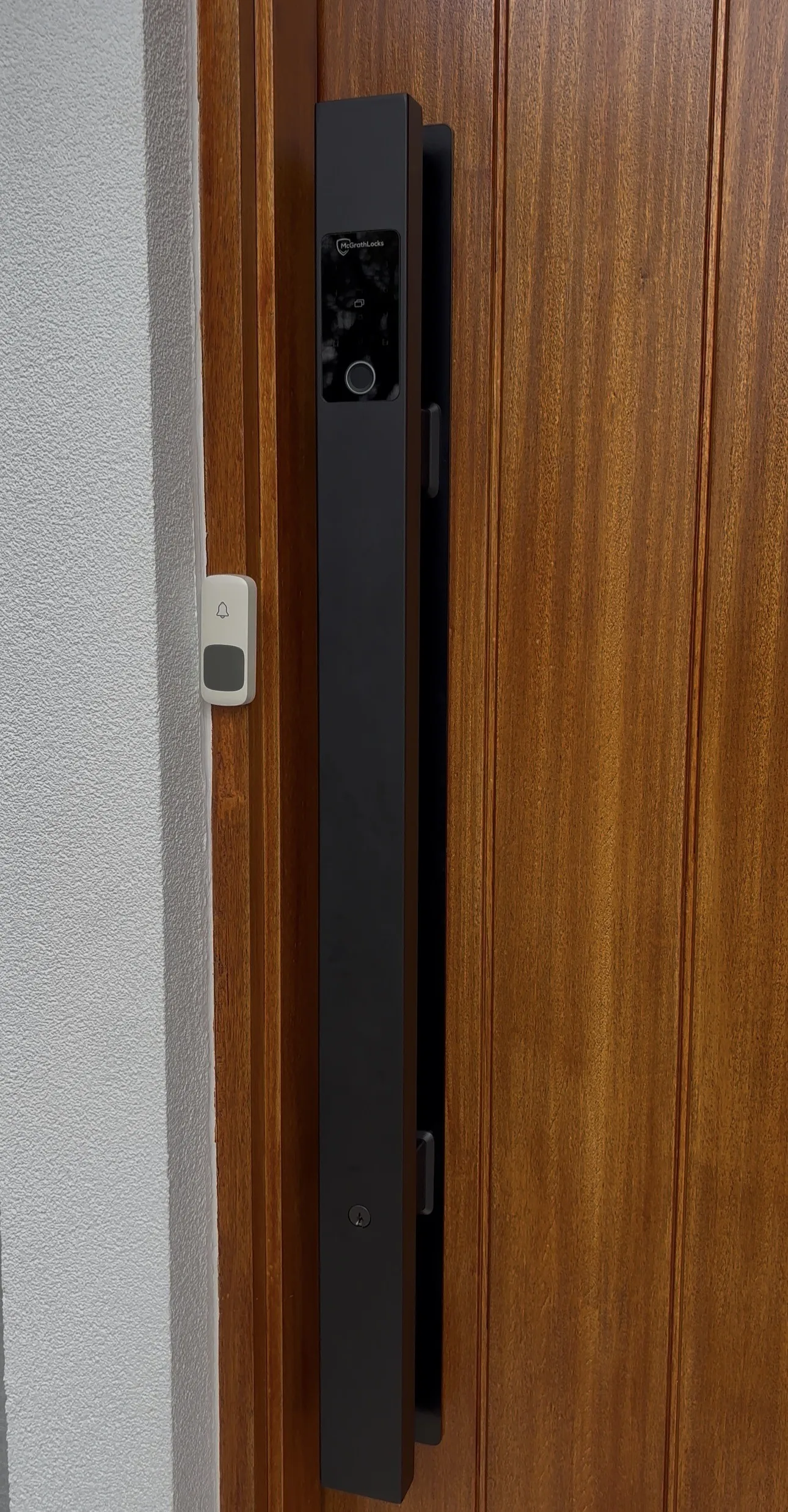 McGrath Locks Grange digital lock fitted to a timber front door